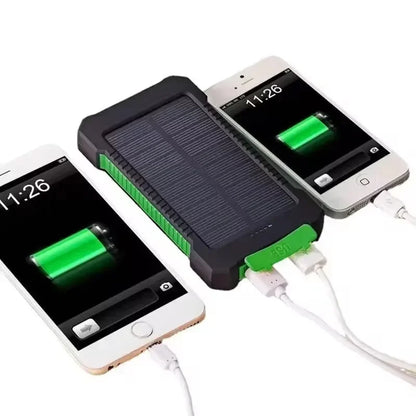 Top-level Solar Panel Waterproof Emergency Charger IPhone Samsung LED External Battery Charging Bank