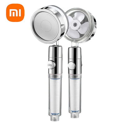 XIAOMI 360° Rotation Turbo Shower Head Handheld High Pressure Water Saving Spray Showerhead Filters Bathroom Accessories 2024